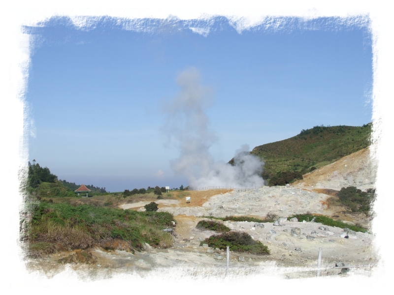 Kawah Sikidang - volcanic crater Dieng Plateau